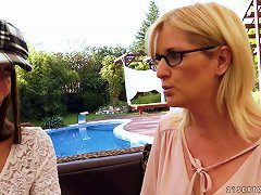 Two Depraved Lesbians Lick Each Other's Pink Slits Outdoors