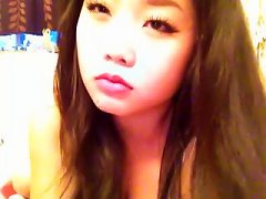 Asian Teen Fucking Her Ass With Brush