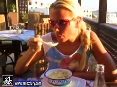 Fun On Holiday In Greece With Blonde Beauty From Hungary