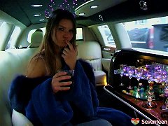 Things Get Wild In A Limo When These Three Chicks Decide To Fuck