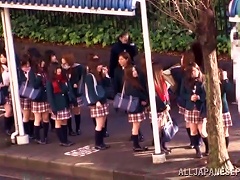 Japanese Teen In Uniform Gets Fucked In A School